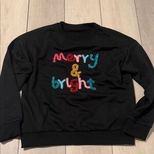 New in Bag Black Merry & Bright Sweatshirt Size Small